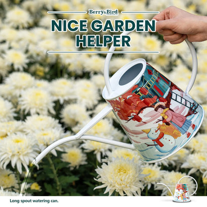 Garden Tools Long Spout Watering Can British Bloom Style (2L/68oz/White)